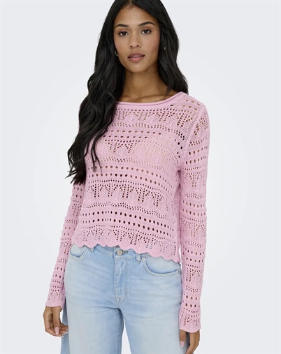 JDY - JDYSun Lay Boatneck Strik - Fragrant Lilac